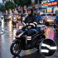 Bộ quần áo mưa phản quang 2 lớp A21 chống thấm tốt, đi đêm an toàn, Size XL