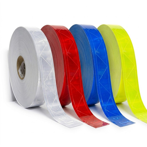 Dây phản quang nhựa bền, họa tiết tam giác 5cm x 50m PQ12