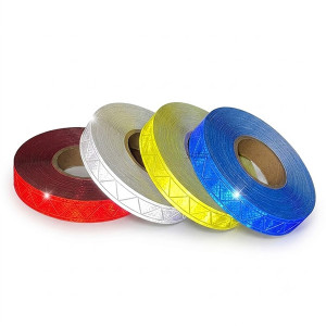 Dây phản quang nhựa họa tiết tam giác 2.5cm x 50m PQ11