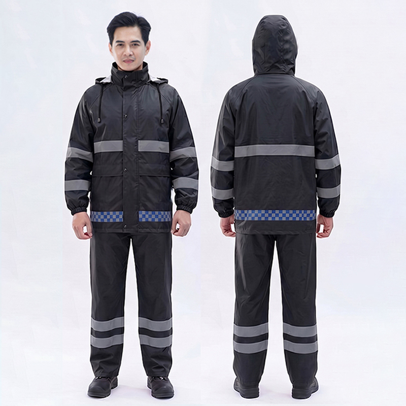 Bộ quần áo mưa phản quang 2 lớp A21 chống thấm tốt, đi đêm an toàn