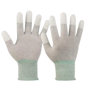 Găng tay sợi Carbon phủ ngón PU chống tĩnh điện T122