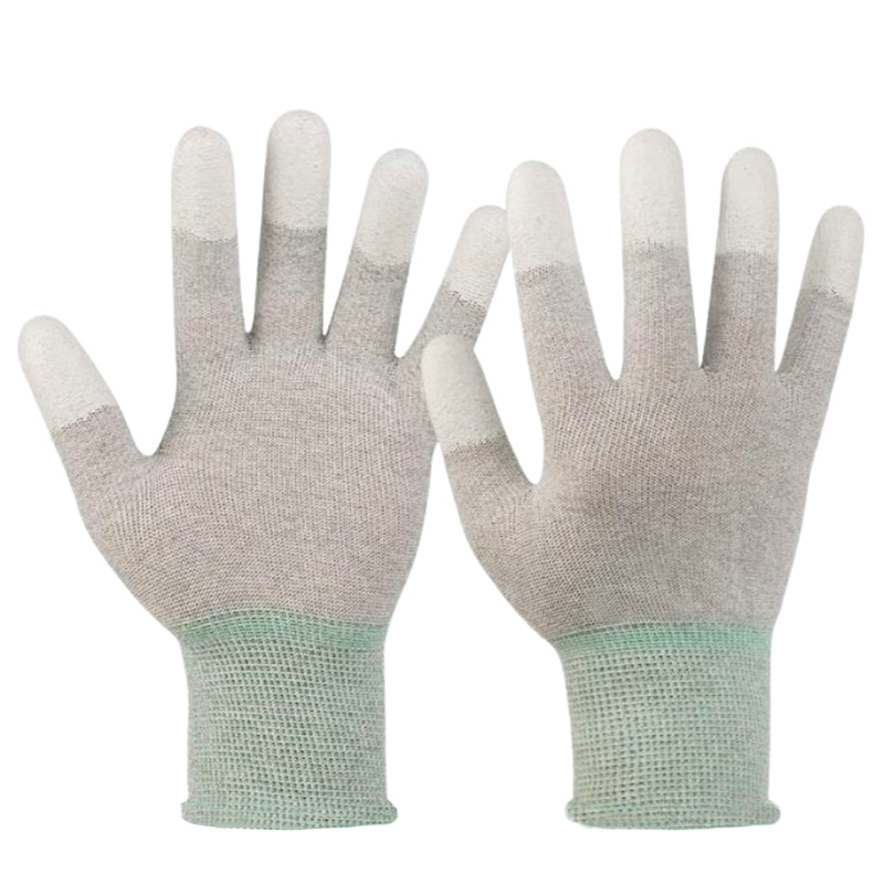 Găng tay sợi Carbon phủ ngón PU chống tĩnh điện T122