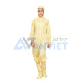 Quần áo phòng sạch chống tĩnh điện liền thân có mũ S102, Màu xanh - Size M