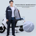 Áo mưa phản quang 2 lớp A24 có kính che mặt, chống thấm, thoáng khí, Size L