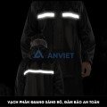 Áo mưa phản quang 2 lớp A24 có kính che mặt, chống thấm, thoáng khí, Size L