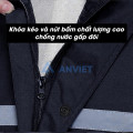 Áo mưa phản quang 2 lớp A24 có kính che mặt, chống thấm, thoáng khí, Size L