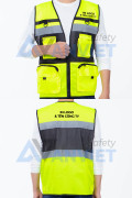 Áo gile phản quang AV82 nhiều túi thiết kế lưới thoáng mát, bền đẹp , Size XL