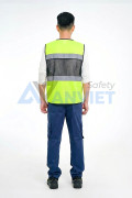 Áo gile phản quang AV82 nhiều túi thiết kế lưới thoáng mát, bền đẹp , Size XL