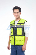 Áo gile phản quang AV82 nhiều túi thiết kế lưới thoáng mát, bền đẹp , Size XL