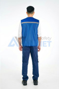Áo gile phản quang cao cấp AV84 thiết kế 6 túi, khóa kéo chắc chắn, Màu cam - Size XL