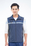Áo gile phản quang AV86 cổ đứng cao cấp, phối lưới thoáng khí, khóa kéo tiện lợi, Size XL