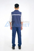 Áo gile phản quang AV86 cổ đứng cao cấp, phối lưới thoáng khí, khóa kéo tiện lợi, Size XL