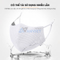 Khẩu trang vải An Việt KT03 H121 thoáng khí, co giãn, tái sử dụng nhiều lần