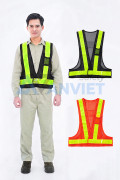 Áo lưới phản quang chữ A cho công nhân, kỹ sư AV66, Màu đen