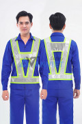 Áo bảo hộ phản quang dạng dây giá rẻ, dễ dùng AV80, Màu cam