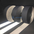 Dây phản quang polyester xám phát sáng an toàn ban đêm 5cmx100m PQ06