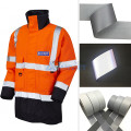 Dây phản quang polyester xám phát sáng an toàn ban đêm 5cmx100m PQ06