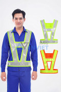 Áo bảo hộ phản quang dạng dây giá rẻ, dễ dùng AV80, Màu cam