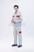 Quần áo bảo hộ lao động Evinz AV94 thoáng khí, bền chắc, túi hộp đa năng, Size M - Vải kaki liên doanh