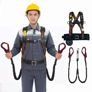 Dây an toàn bán thân Kukje Hàn Quốc C110 2 móc nhôm chống sốc cao cấp, Loại 2