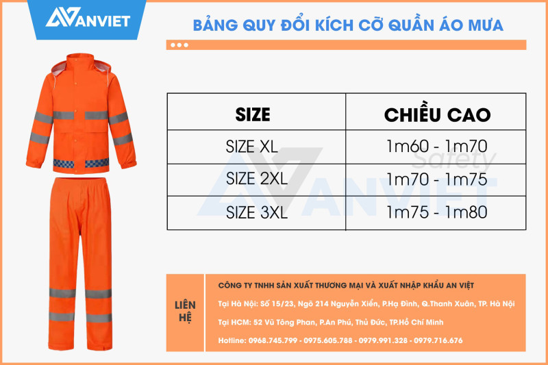hướng dẫn chọn size