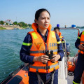 Áo phao cứu sinh có cổ L140 có còi báo hiệu, dây đai tùy chỉnh
