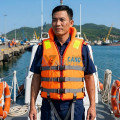 Áo phao cứu sinh có cổ L140 có còi báo hiệu, dây đai tùy chỉnh