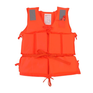 Áo phao cứu sinh màu cam L138 có dây đai và dải phản quang