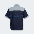 Áo bảo hộ lao động Evinz AV25 thiết kế ngắn tay, vải bền không phai màu, Size L - Vải kaki liên doanh
