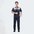 Áo bảo hộ lao động Evinz AV25 thiết kế ngắn tay, vải bền không phai màu, Size L - Vải kaki liên doanh