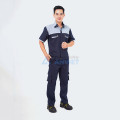 Áo bảo hộ lao động Evinz AV25 thiết kế ngắn tay, vải bền không phai màu, Size L - Vải kaki liên doanh