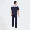Áo bảo hộ lao động Evinz AV25 thiết kế ngắn tay, vải bền không phai màu, Size L - Vải kaki liên doanh