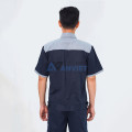 Áo bảo hộ lao động Evinz AV25 thiết kế ngắn tay, vải bền không phai màu, Size L - Vải kaki liên doanh