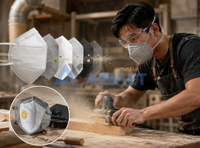Khả năng lọc bụi của khẩu trang đạt chuẩn.