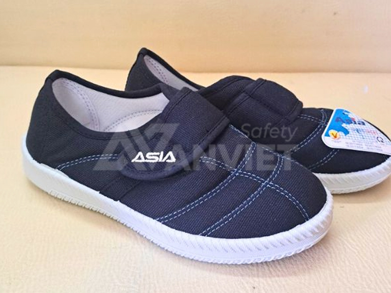 Giày Asia xanh quai dán hông.