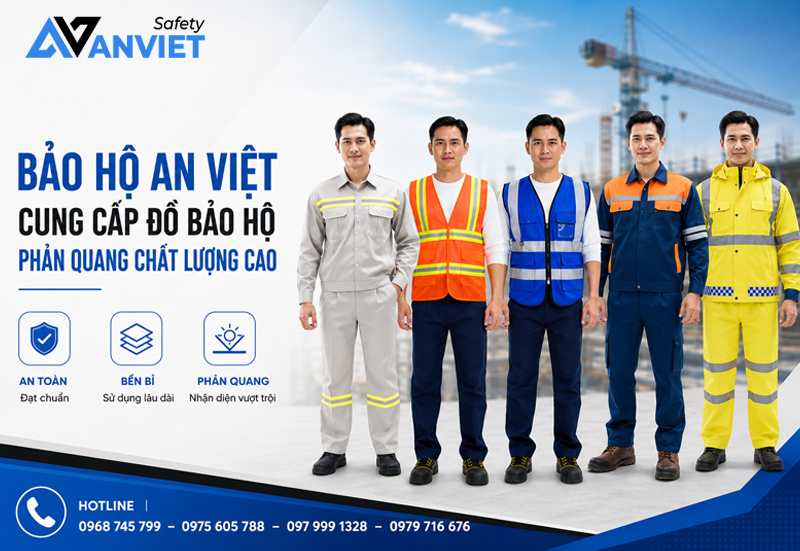 Mua đồ phản quang tiêu chuẩn cho nhà thầu tại Bảo Hộ An Việt.
