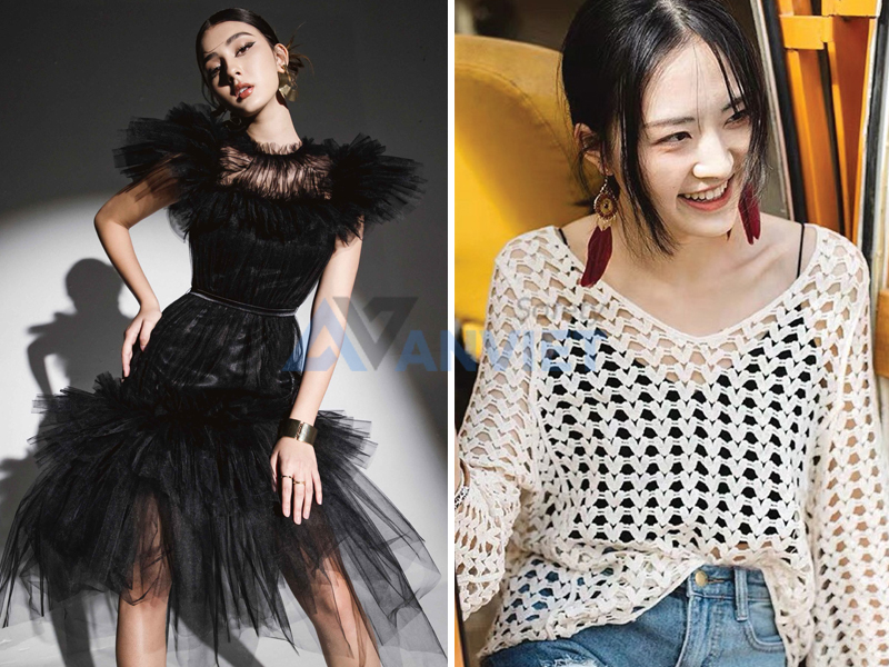 Thời trang cao cấp từ vải lưới.