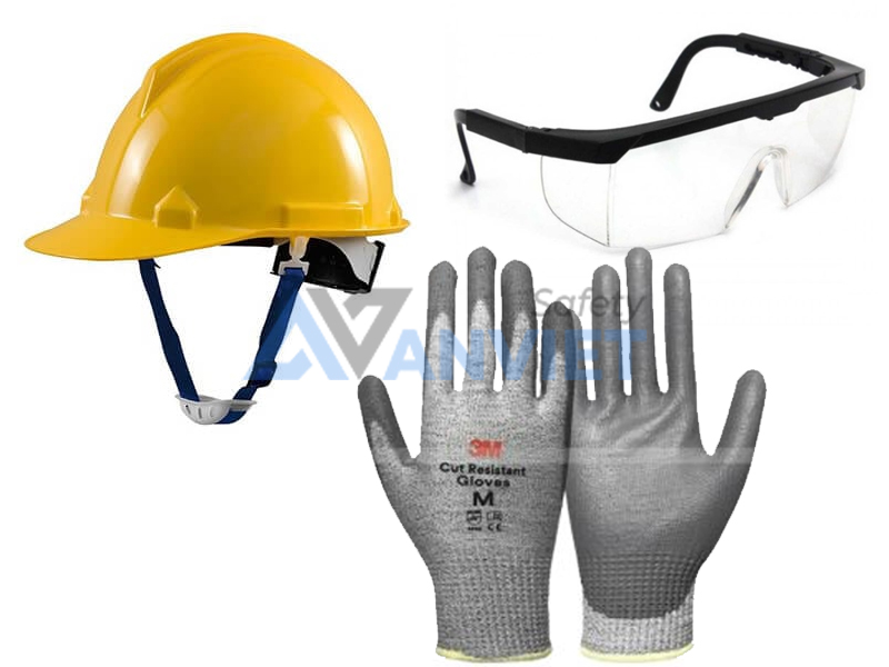 Thiết bị bảo hộ bảo vệ đầu và mặt.