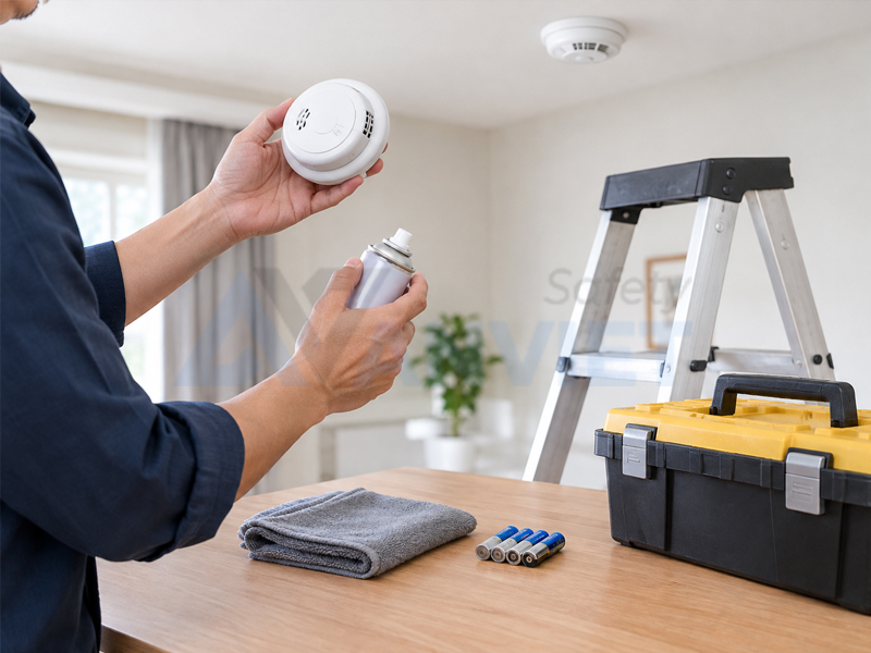 Chuẩn bị trước khi kiểm tra đầu báo khói.