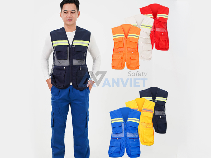 Áo gile phản quang kỹ sư công trình AV39.