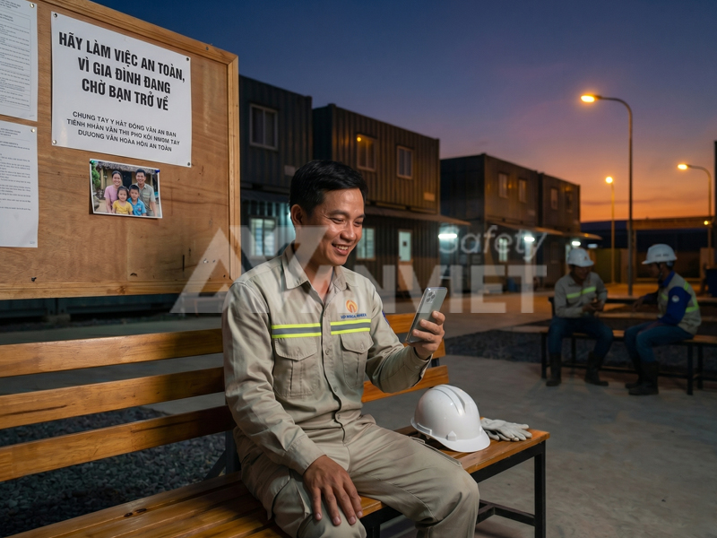 Khẩu hiệu an toàn xây dựng đánh vào tâm lý gia đình.