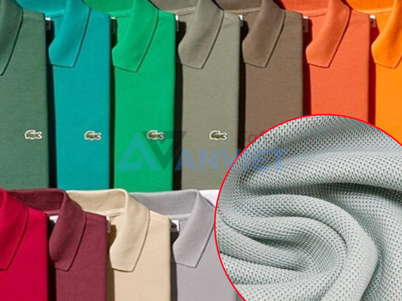 Vải thun cá sấu TC (65% polyester, 35% cotton).