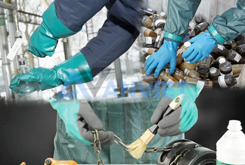 Găng tay chống hóa chất thương hiệu Ansell.