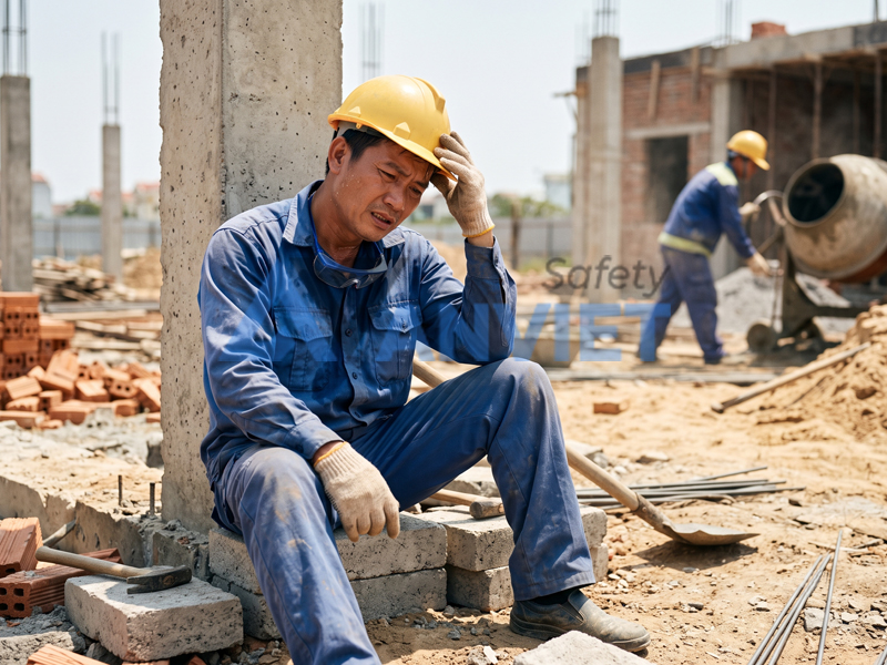 Nhận biết dấu hiệu sốc nhiệt khi làm việc ngoài trời.