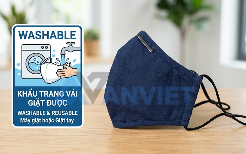 Tìm hiểu cách vệ sinh khẩu trang vải bảo hộ.