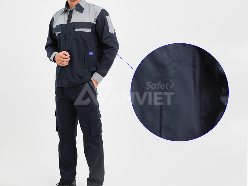 Chất liệu quần áo công nhân bảo hộ.