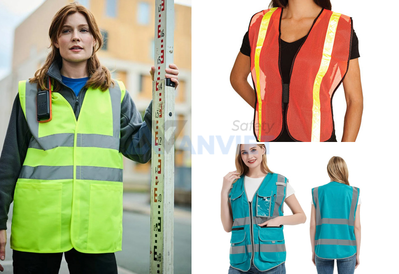 Áo phản quang lao động nữ.