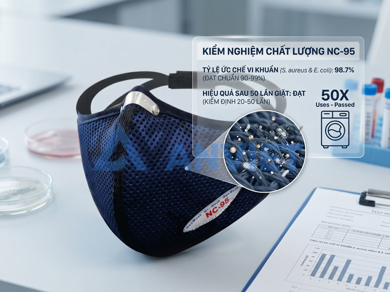 Khẩu trang đạt chuẩn đảm bảo khả năng kháng khuẩn.