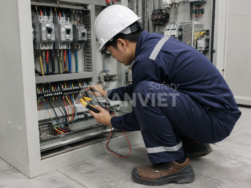 Chọn giày cách điện cho môi trường điện hạ thế.