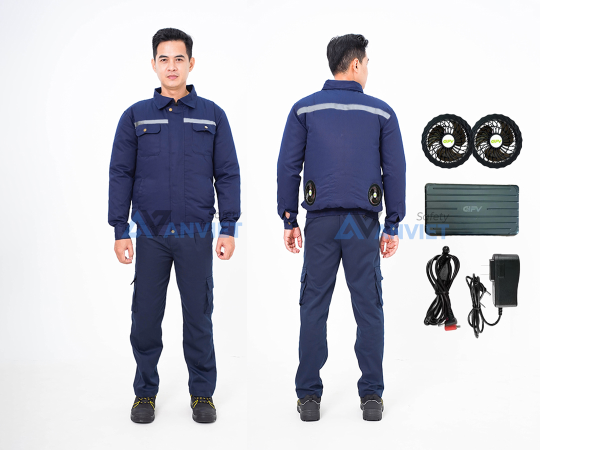 Áo điều hòa hai lớp cao cấp màu xanh dương